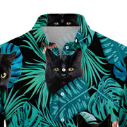 Black Cat Tropical Hawaii Shirt