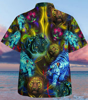 Tiger Neon Art Hawaii Shirt