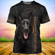 Black german shepherd All Over Printed Unisex Shirt