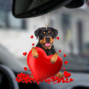 Rottweiler Heart Ornament