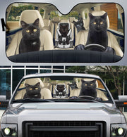 Black cat Family Auto Car Sunshade