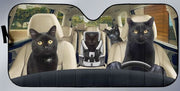 Black cat Family Auto Car Sunshade