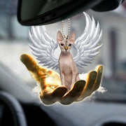 Sphynx Cat Wings Car Ornament