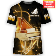 Personalized Name Piano Q4 All Over Printed Unisex Shirt