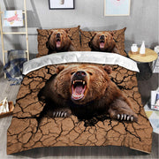 Bear Crack Art All Over Printed Bedding Set