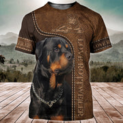 Love Rottweiler All Over Printed Unisex Shirt - Zip Hoodie