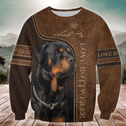 Love Rottweiler All Over Printed Unisex Shirt - Zip Hoodie