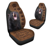 Black Bear Hold on Funny Car Seat Covers Universal Fit Set 2