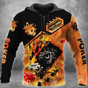 Personalized Name Poker Fire All Over Printed Unisex Shirt
