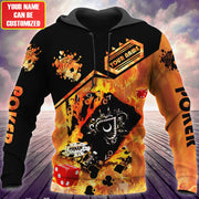 Personalized Name Poker Fire All Over Printed Unisex Shirt