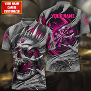 Personalized Name Pink Skull Darts All Over Printed Unisex Shirt Q080901