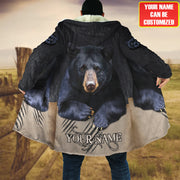 Personalized Name Black Bear Hooded Cloak Q240902