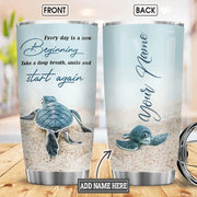 Personalized Name Sea Turtle 7 Tumbler 20oz 30oz Cup