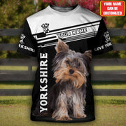 Personalized Yorkshire Dog 3D All Over Printed Unisex Shirt AK