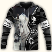 Love Horse White All Over Printed Unisex Shirt