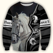 Love Horse White All Over Printed Unisex Shirt