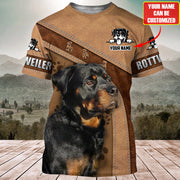 Personalized Rottweiler Dog 3D All Over Printed Unisex Shirt