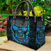 Skull Daisy Leather Handbag 6