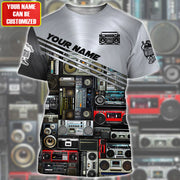 Personalized Name Boombox Vintage All Over Printed Unisex Tshirt P100401