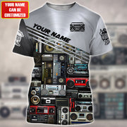 Personalized Name Boombox Vintage All Over Printed Unisex Tshirt P100401