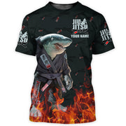 Personalized Name Jiu jitsu Shark 3D Shirt P110806