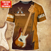 Personalized Name Bass Guitar 3 All Over Printed Unisex Shirt