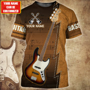 Personalized Name Bass Guitar 2 All Over Printed Unisex Shirt