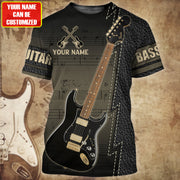 Personalized Name Bass Guitar All Over Printed Unisex Shirt