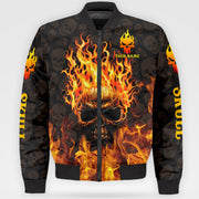 Personalized Name Fire Skull 3D Shirt P280701