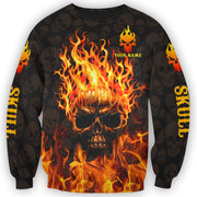 Personalized Name Fire Skull 3D Shirt P280701