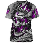 Personalized Name Purple Skull Darts All Over Printed Unisex Shirt Q080901