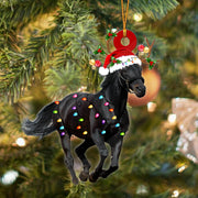 Black Horse Christmas Funny Ornament Q131008