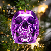 Purple Skull Funny Ornament Q131006