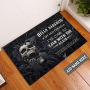 Skull Hello Darkness Personalized Doormat Q290809