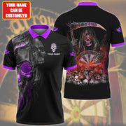 Personalized Name Skull Darts Purple Version All Over Printed Unisex Shirt Q300303