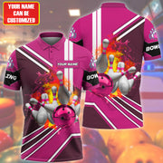 Personalized Name Pink Bowling Ball All Over Printed Unisex Shirt Q310306